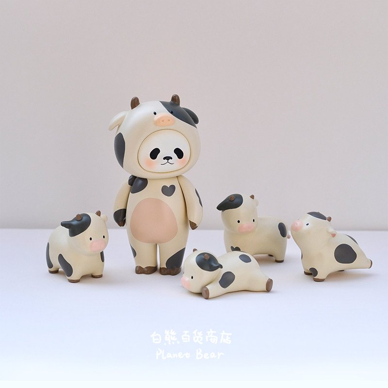 Cow Panda PanPan Ranch Set - White Bear Department Store Trendy Toy Figure