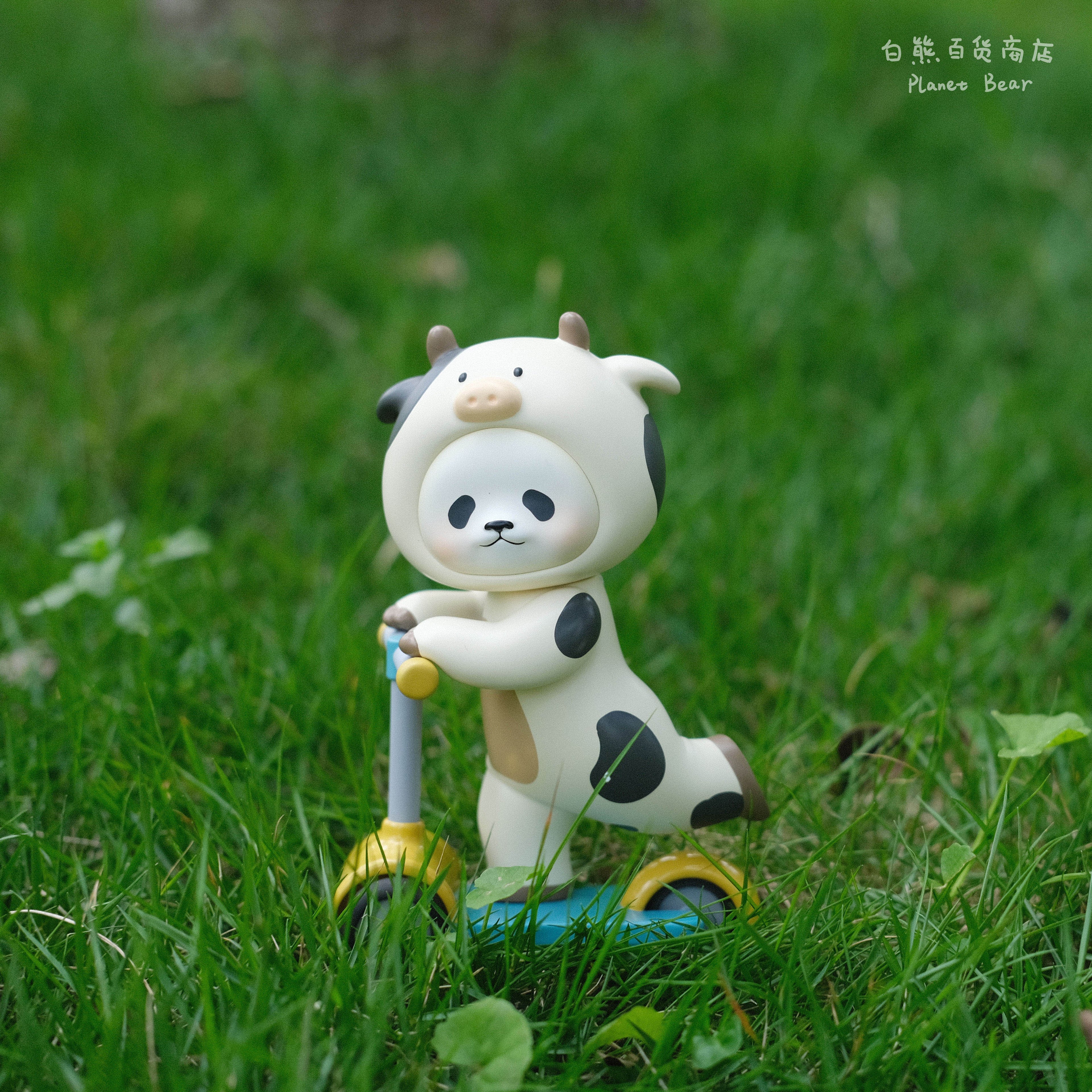 Cow Panda Skateboard PanPan Ranch Outfit