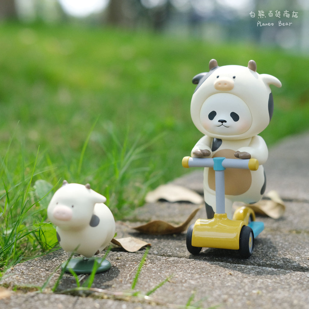 Cow Panda Skateboard PanPan Ranch Outfit