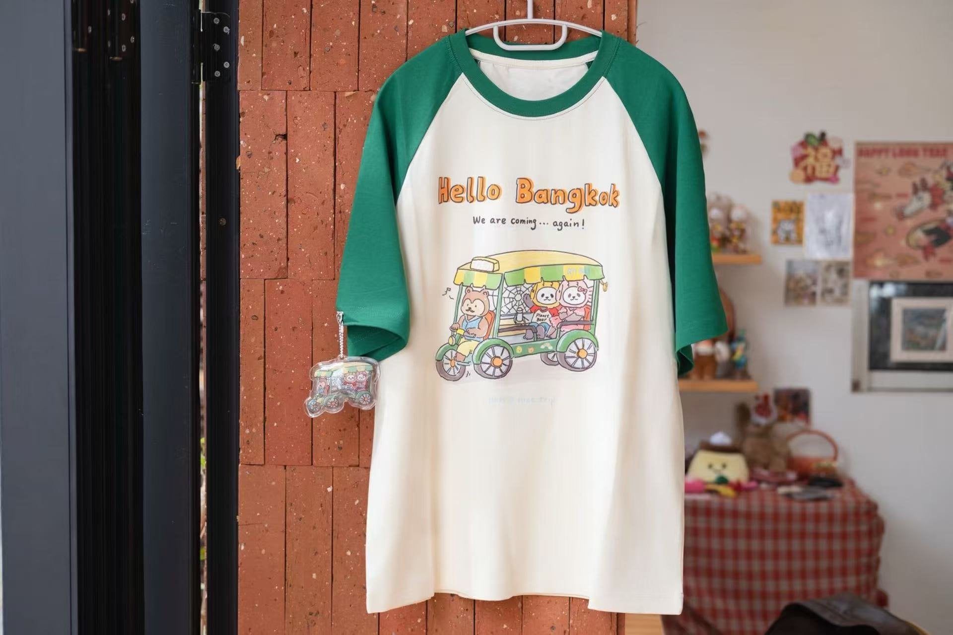Raglan Sleeve T-shirt - Summer Original Merchandise Print Short Sleeve