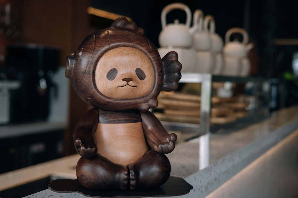 PanPan Walnut Sculpture Collectible - Meditating