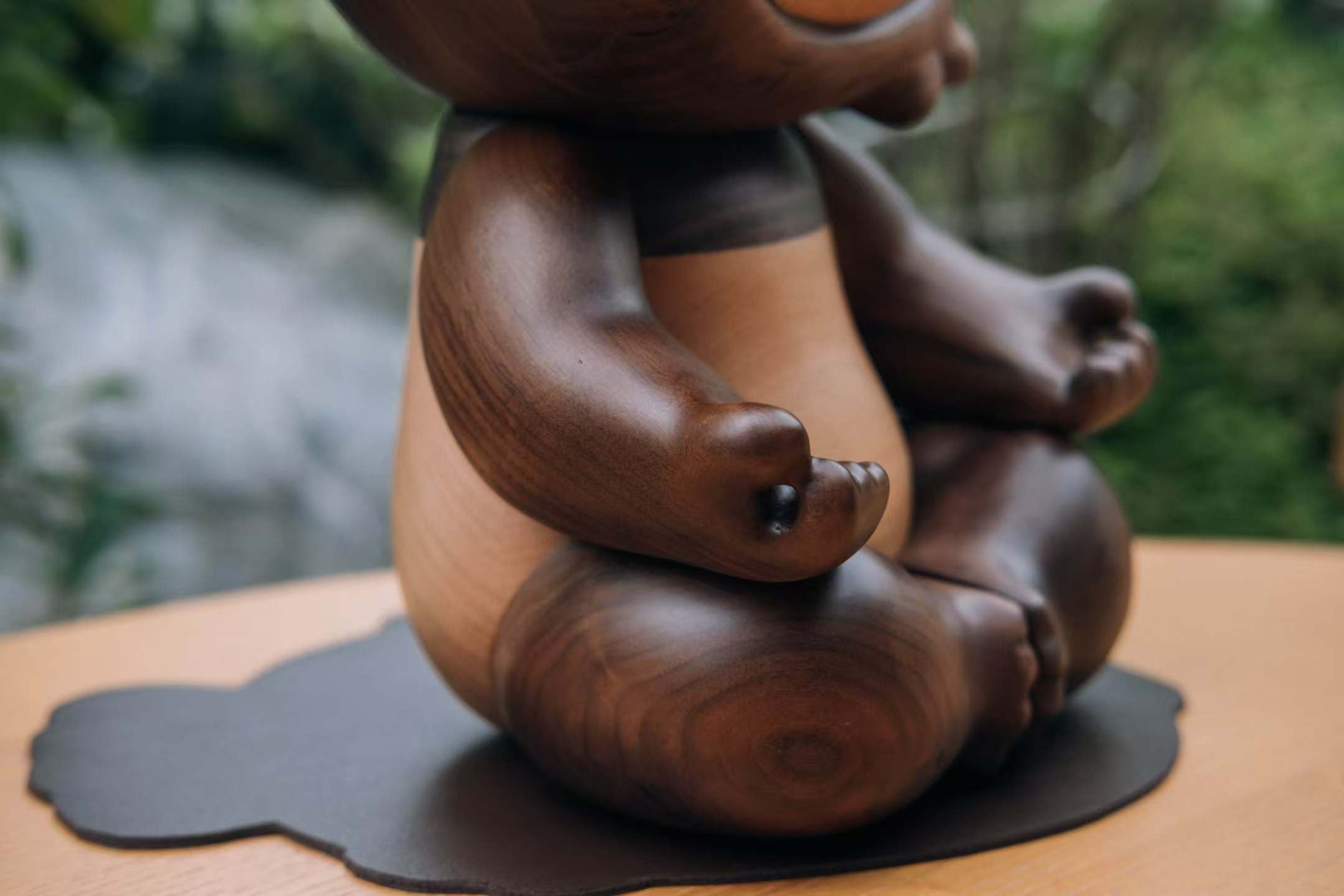 PanPan Walnut Sculpture Collectible - Meditating
