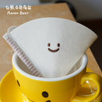 Pour-over coffee filter paper shaped ornament