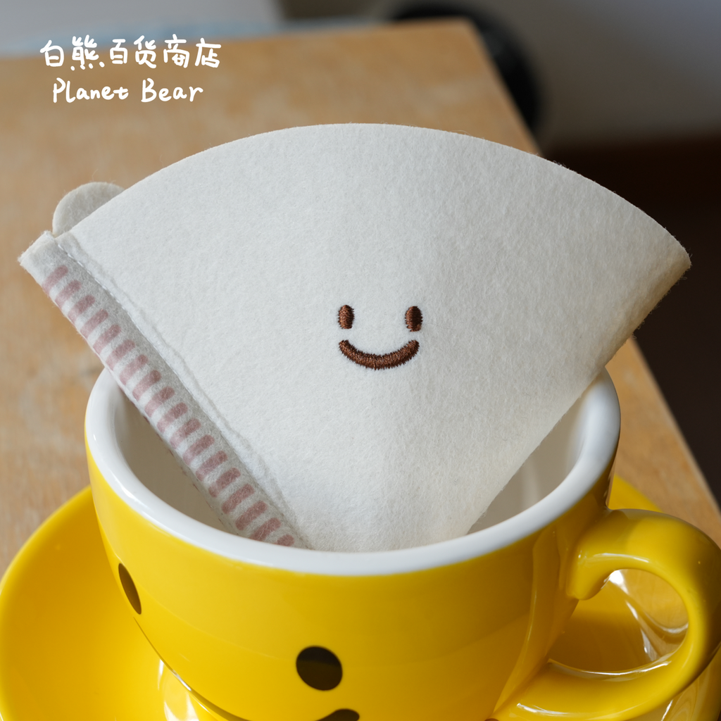 Pour-over coffee filter paper shaped ornament