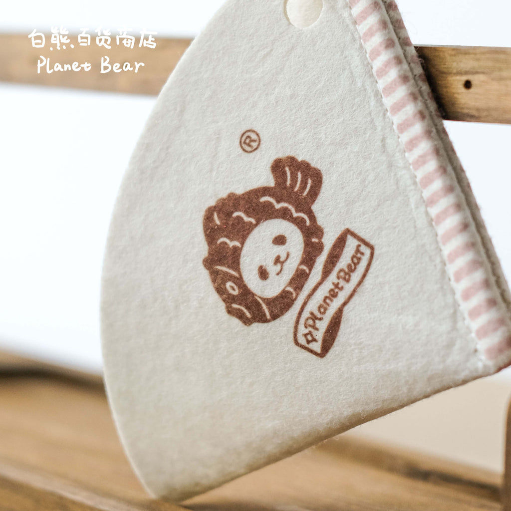 Pour-over coffee filter paper shaped ornament