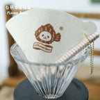 Pour-over coffee filter paper shaped ornament