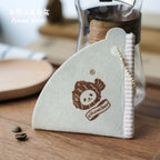 Pour-over coffee filter paper shaped ornament