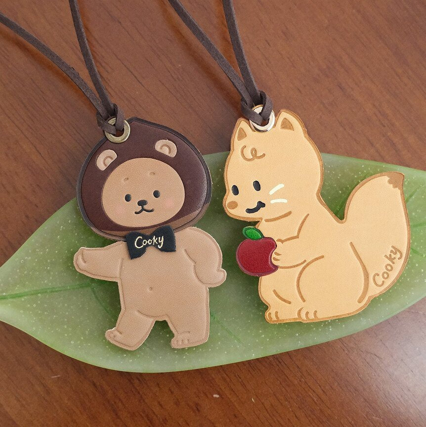 Finger Studio Original Handmade Leather Pendant Bag Charm