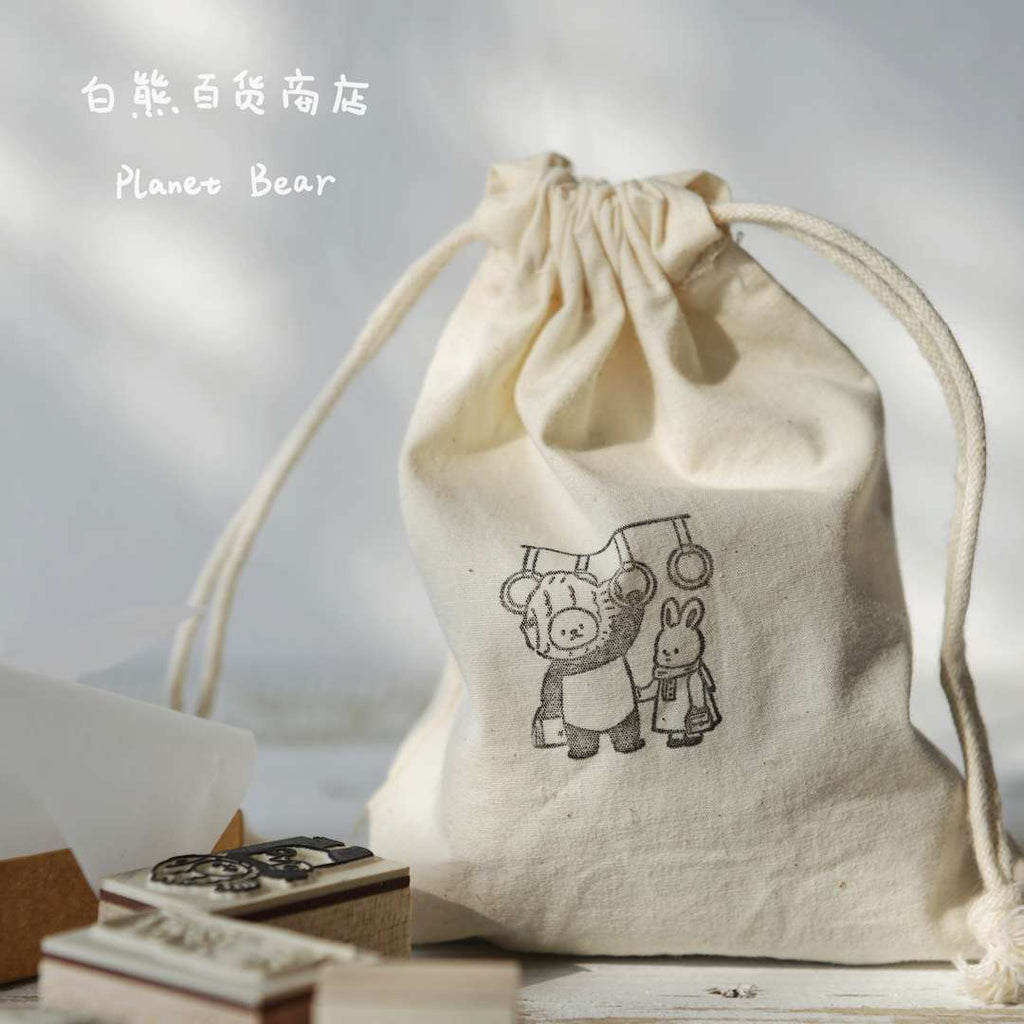 PanPan and Friends' Daily Life Original Collaboration Wooden Stamps