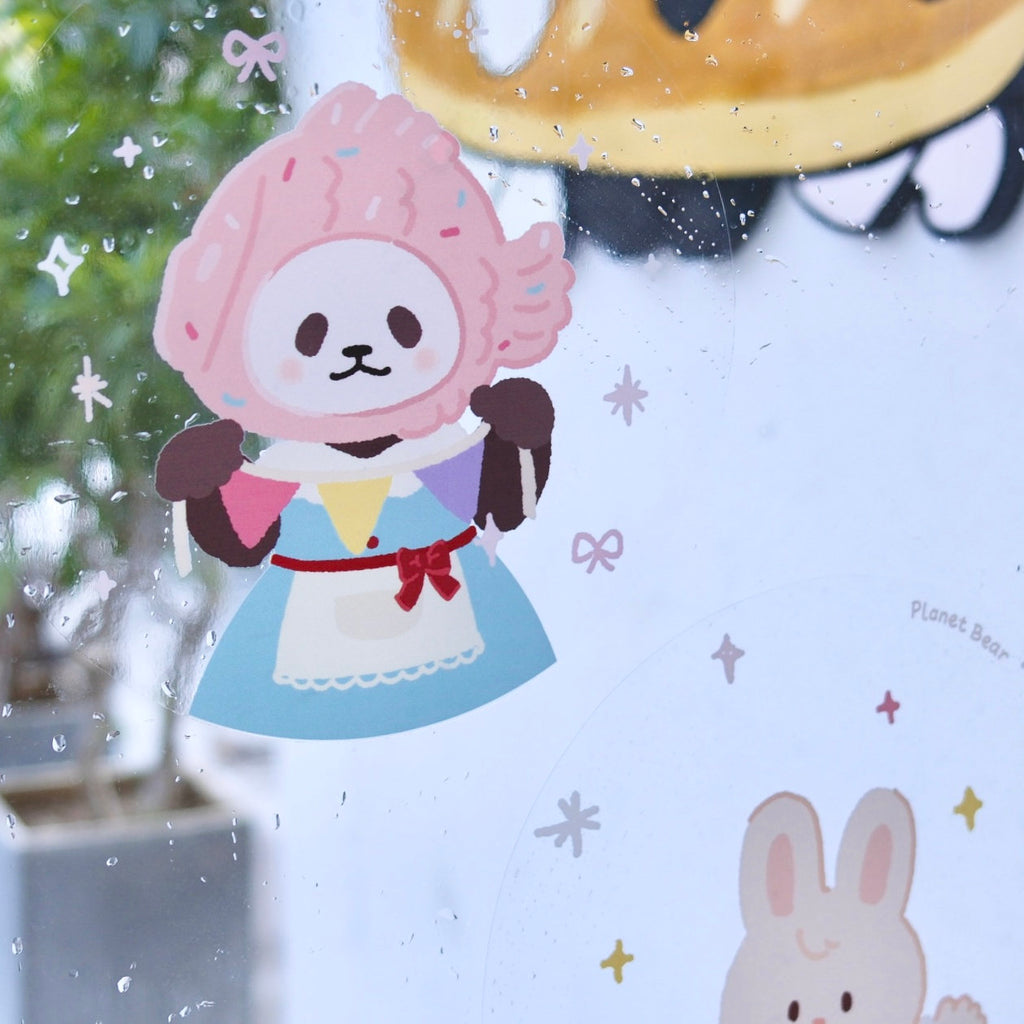 【周边】PanPan和朋友们装饰静电玻璃贴套装