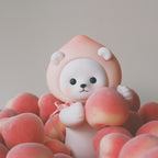 White Peach Popea White Bear Trendy Play Movable Figure Model