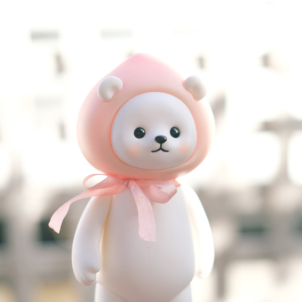 White Peach Popea White Bear Trendy Play Movable Figure Model