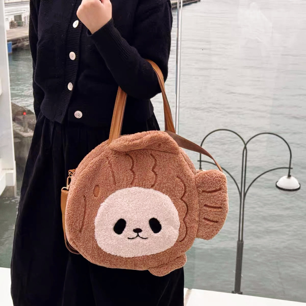 Taiyaki Panda PanPan Shoulder/Crossbody Plush Bag